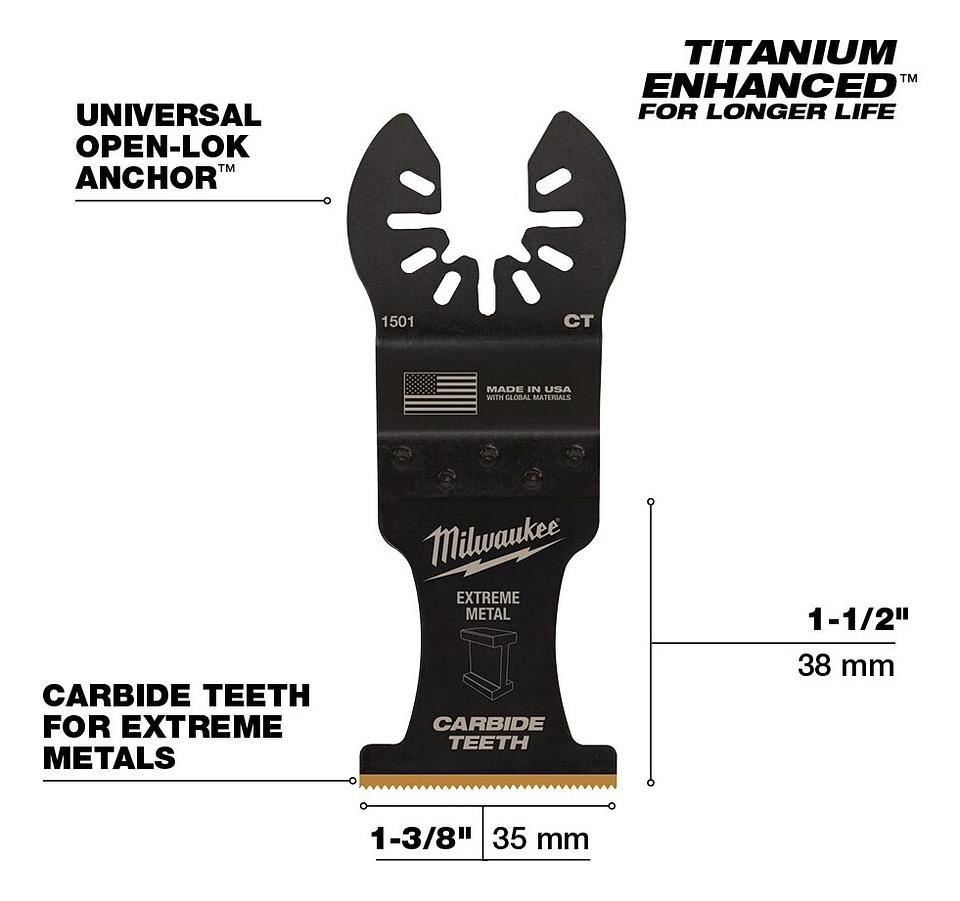 Accesorios Oscilantes Milwaukee Usa- 2 Piezas 1-3/8 In. 2