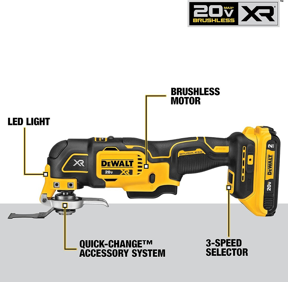 Kit Multi Herramienta Oscilante Dewalt Xr Dcs356d1  3