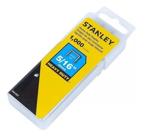 Grapas Stanley T50 5/16 (8mm) Caja 1000 Unidades Tra705t 