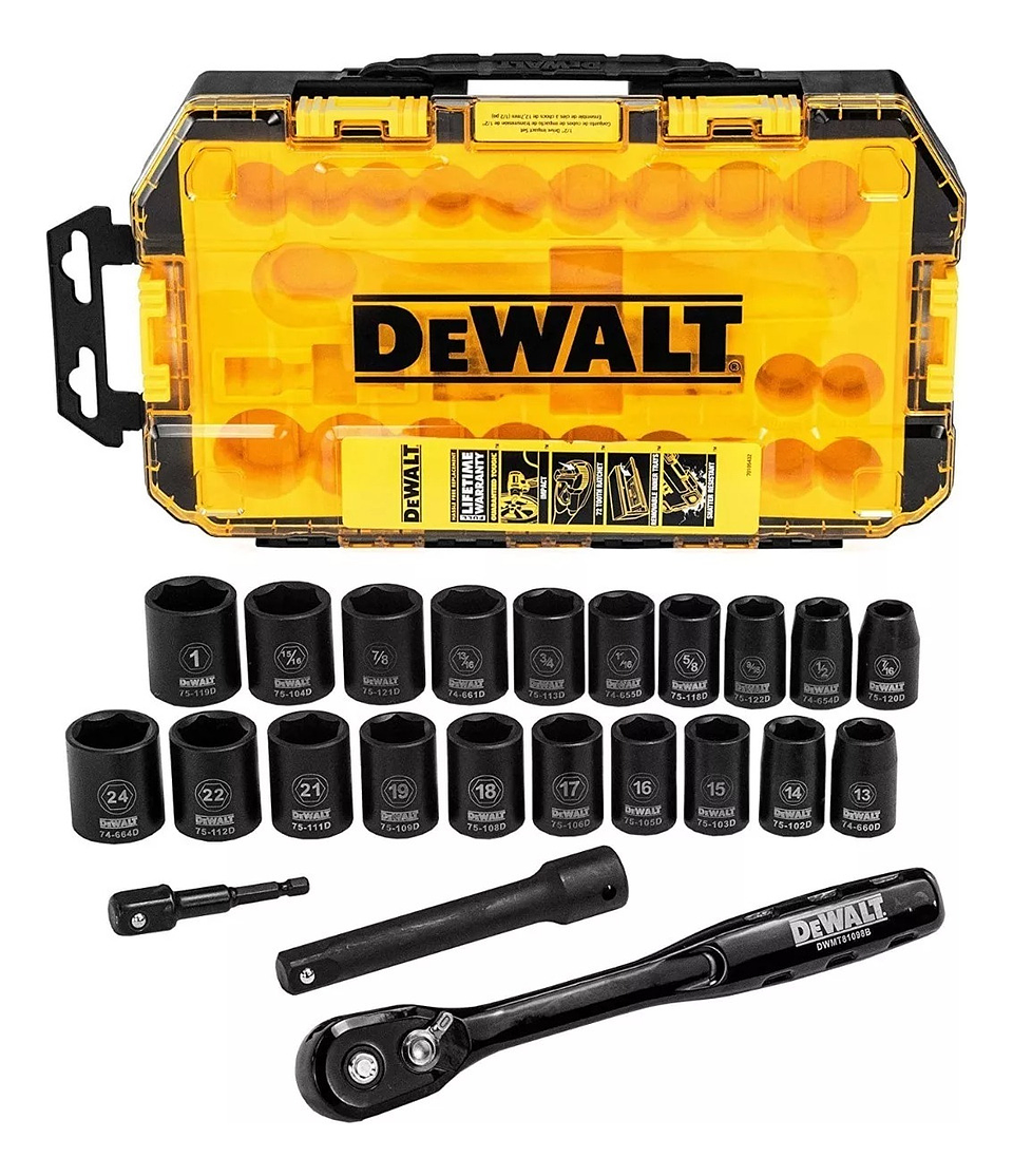 Set De Dados De Impacto Dewalt Dwmt74738 De 3/8 1