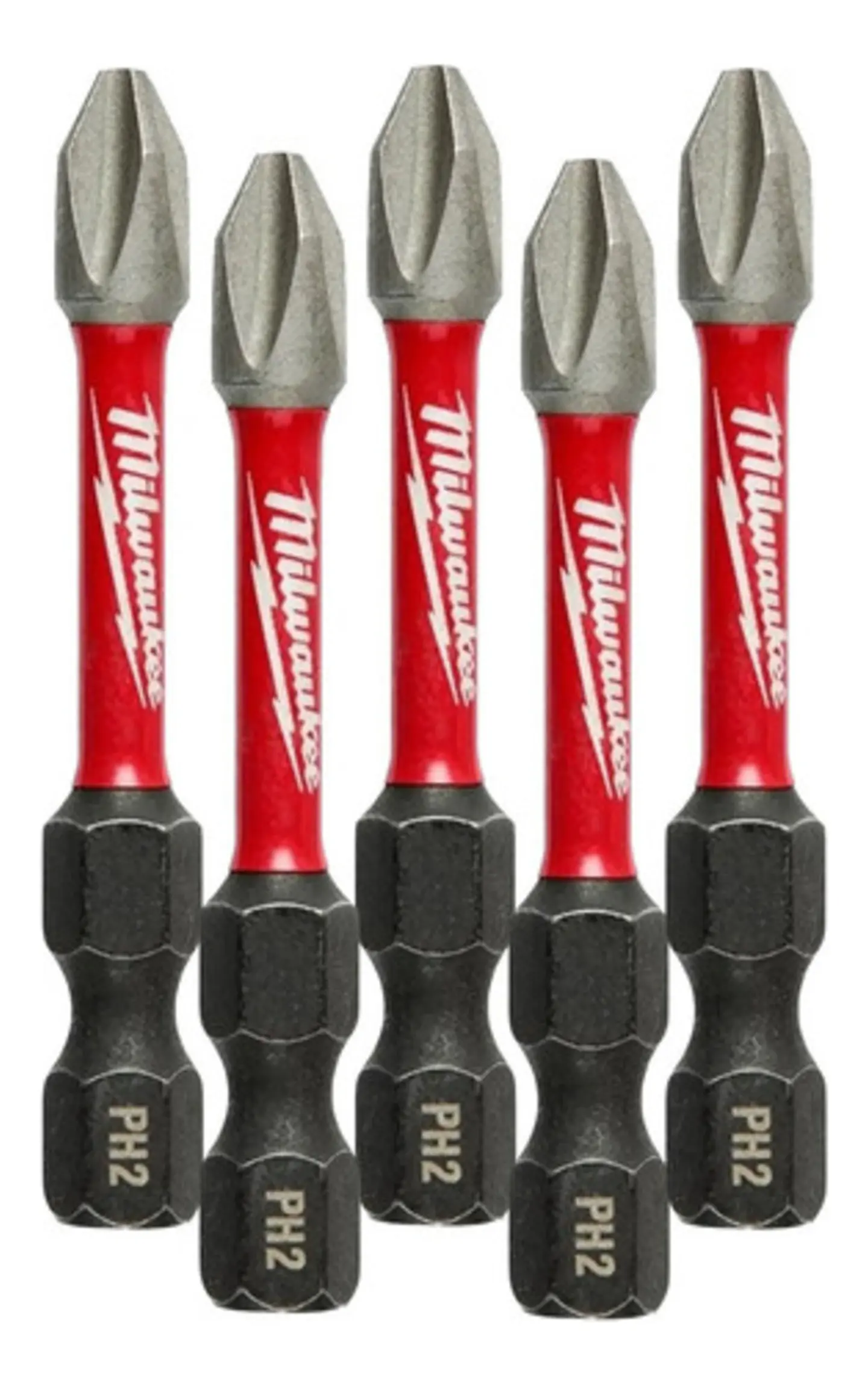 Pack 5 Puntas 2puLG. Ph2 Shockwave Milwauke 48-32-460 1