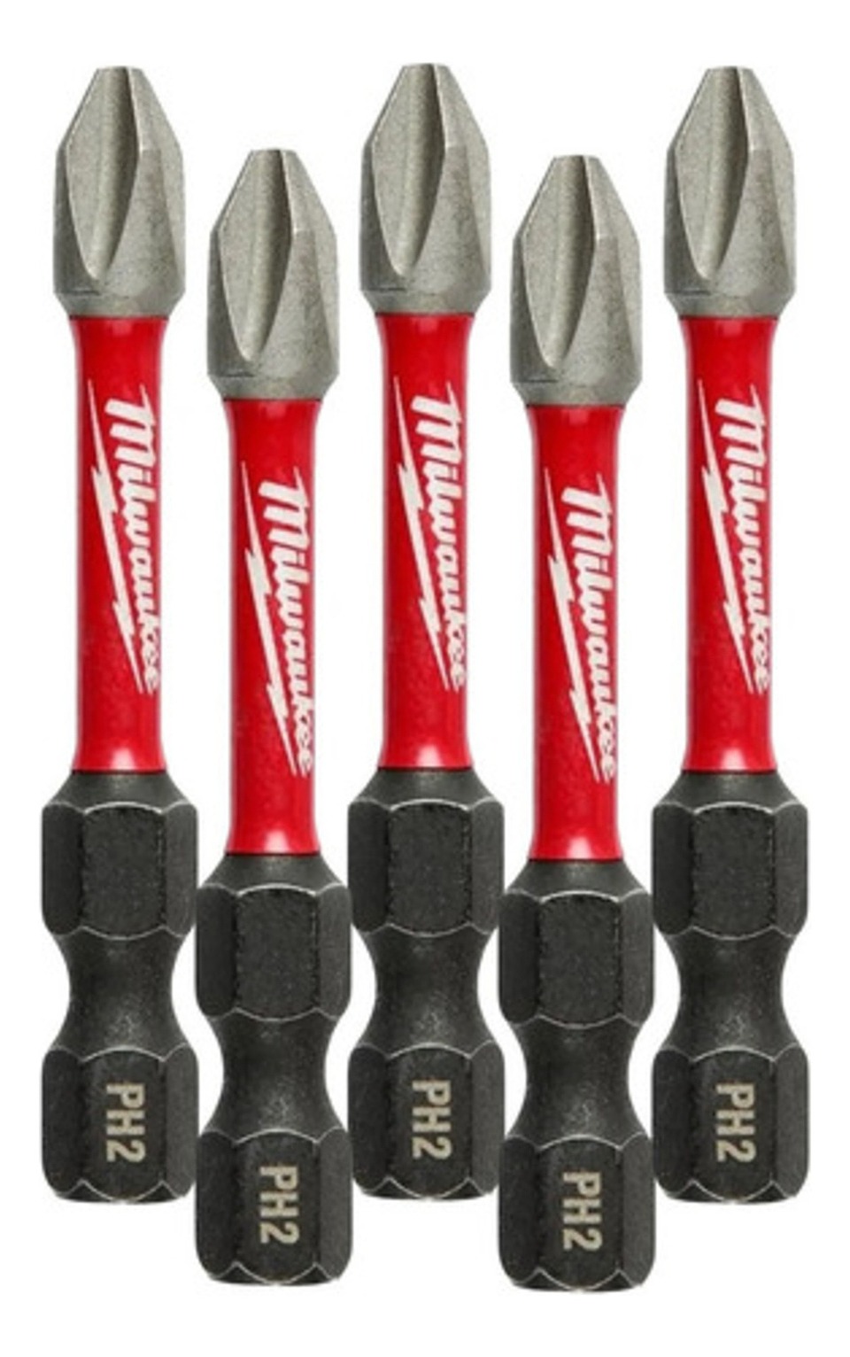 Pack 5 Puntas 2puLG. Ph2 Shockwave Milwauke 48-32-460 1
