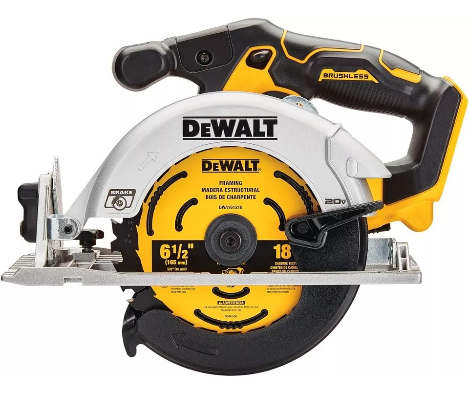 Sierra Circular 6 1/2 Dewalt Dcs566b 20 Voltios Max  1