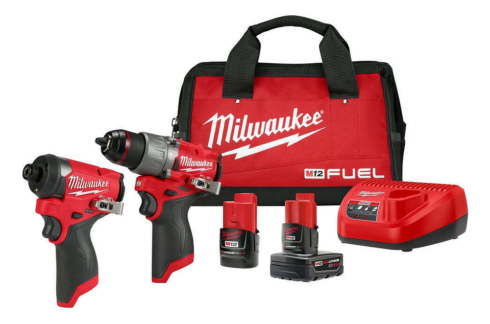 Milwaukee Kit Taladros M12 Fuel 3497-22 - Baterías  1