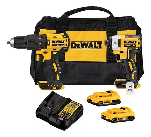 Kit De Taladros Dewalt Percutor E Impacto Dck223d2-b2