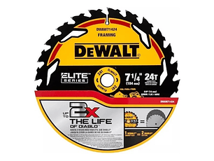 Disco Sierra Dewalt Elite Series 7 - 1/4'', 24 Dientes 