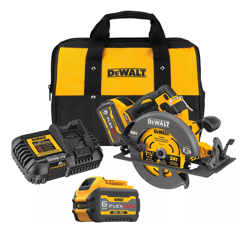 Sierra Circular Inalambrica Dewalt 7-1/4 Dcs578t2-b2 1