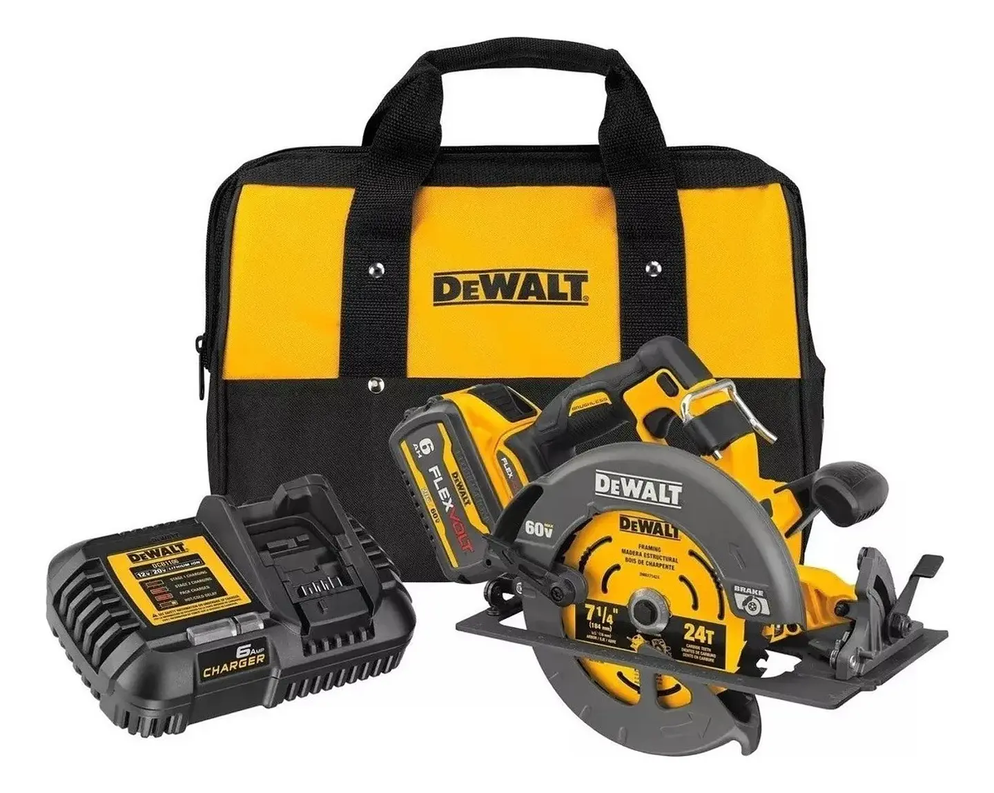 Sierra Circular Inalambrica Dewalt 7-1/4 Dcs578t1 1