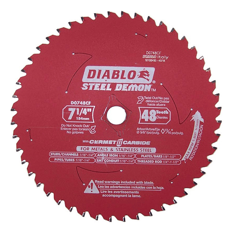 Disco Sierra Circular 7 1/4 Diablo 48 Metal Y Acero 