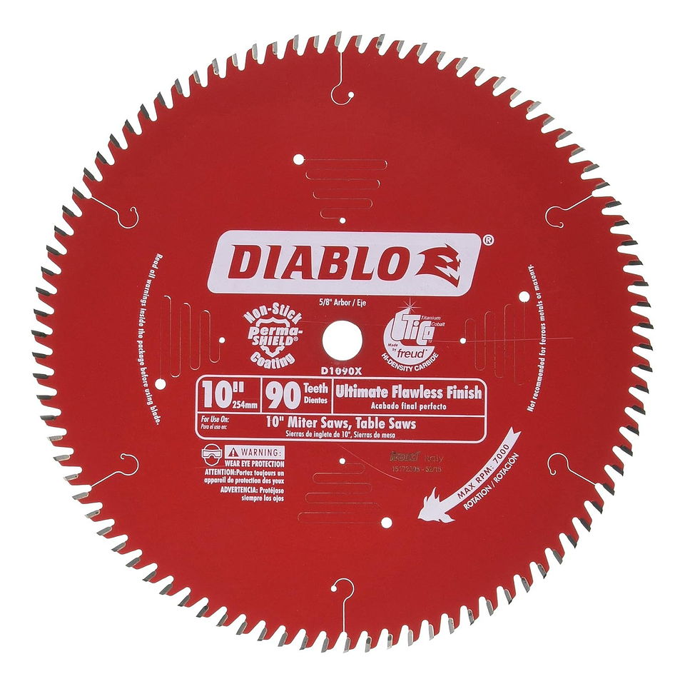 Disco Diablo 10 90 Dientes Corte Fino 1