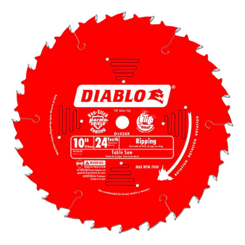 Disco Sierra Diablo 10'' 24 Dientes Corte Fino