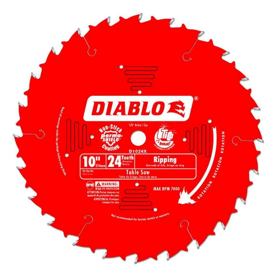 Disco Sierra Diablo 10'' 24 Dientes Corte Fino 1