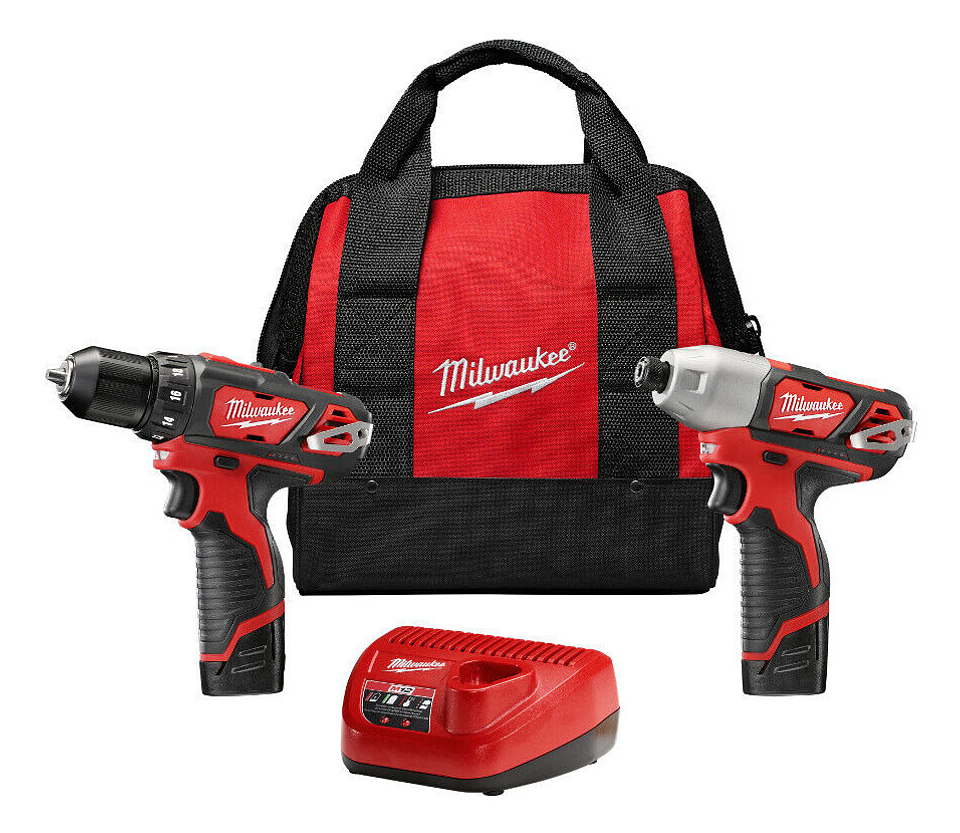 Milwaukee Kit Taladros M12 - 2 Baterías 1