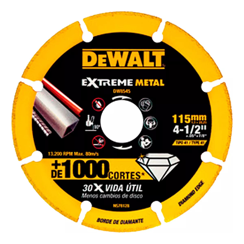 Disco De Corte Diamantado 4-1/2 Dewalt Dw8545 1