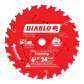 Disco Sierra Circular D0624 6 1/2 Diablo 24 Dientes Eje 5/8  - Miniatura 1