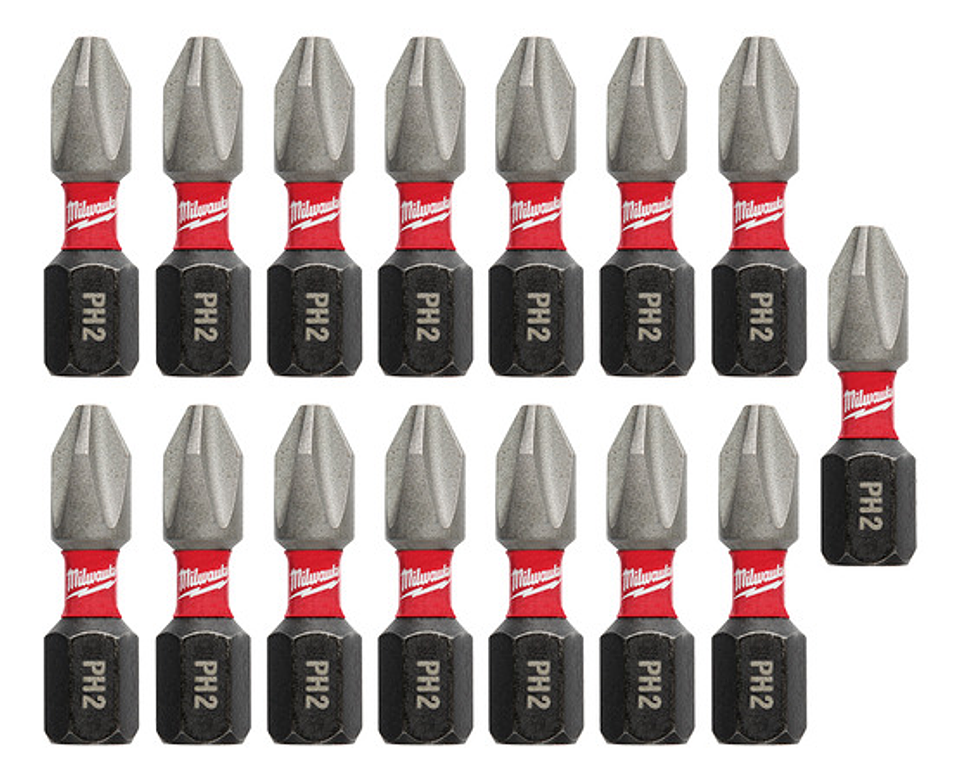 Pack 15 Puntas 1 PuLG. Ph2 Shockwave Impact Milwauke 3