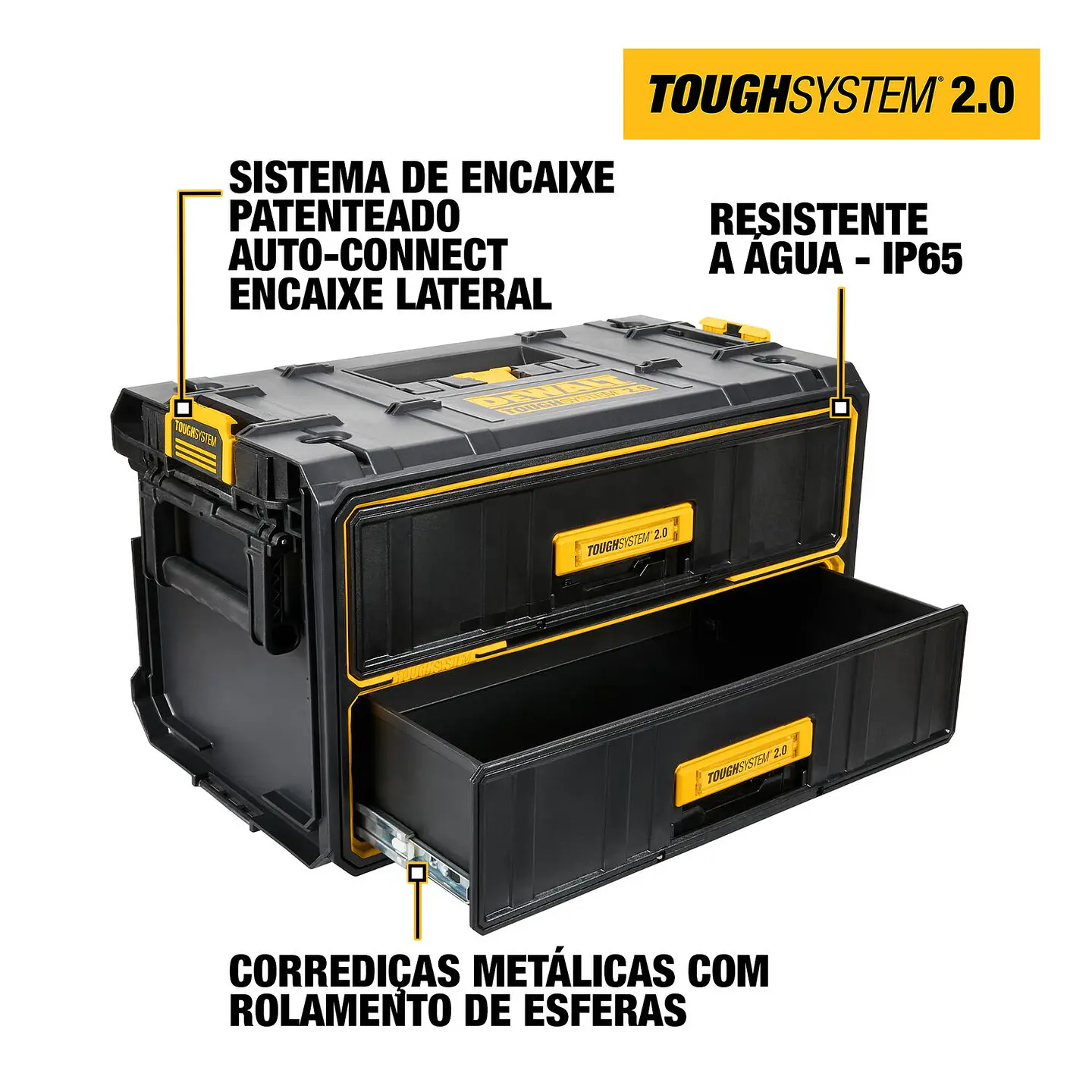 Caja De Herramientas Dewalt Toughsystem 2 cajones DWST08320 6