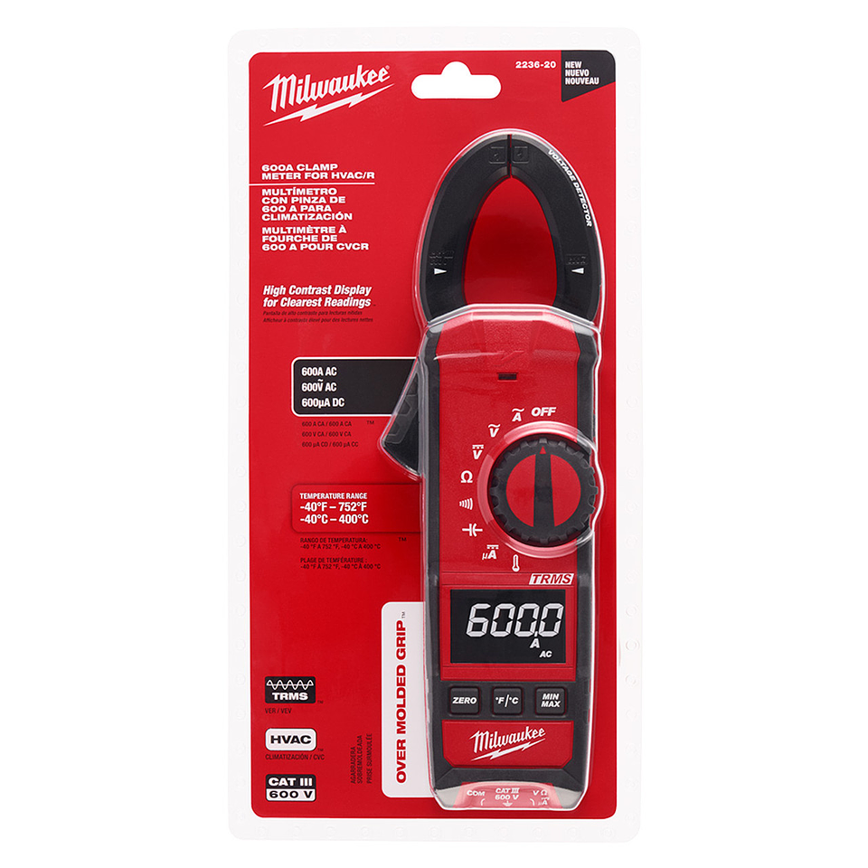 Amperímetro De Gancho Digital para HVAC/R Milwaukee 2236-20 3