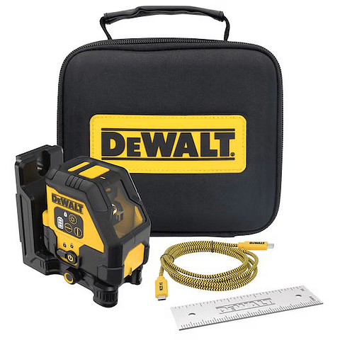 Nivel Láser Línea Cruzada Rojo Carga USB DEWALT DCLE14201RB