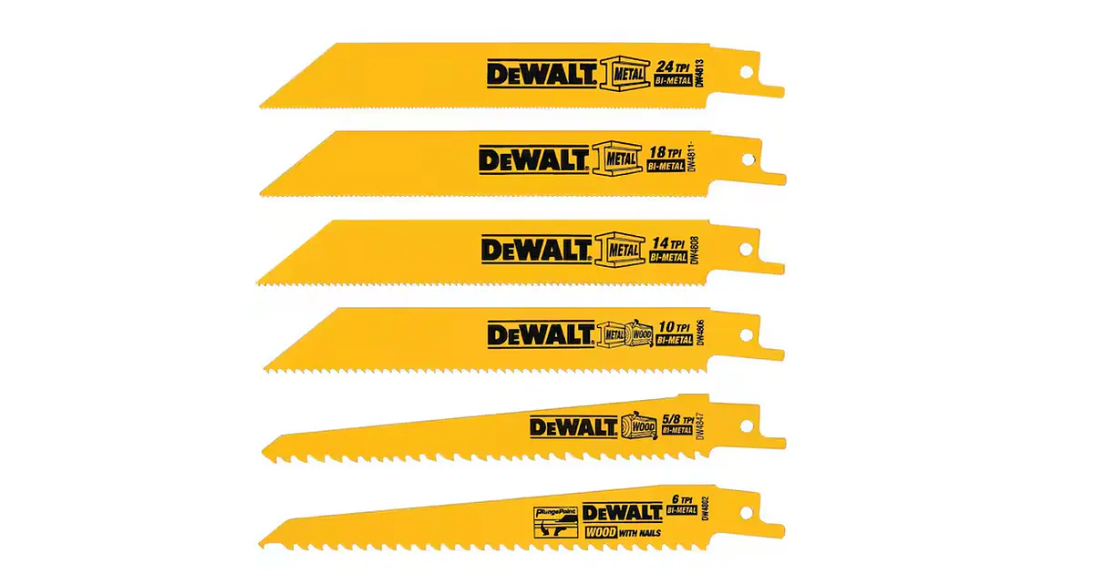 Dewalt 6 Hojas Para Sierra Sable Metal/madera Dw4856 -e.o.