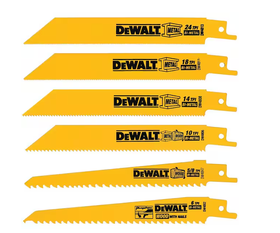 Dewalt 6 Hojas Para Sierra Sable Metal/madera Dw4856  1