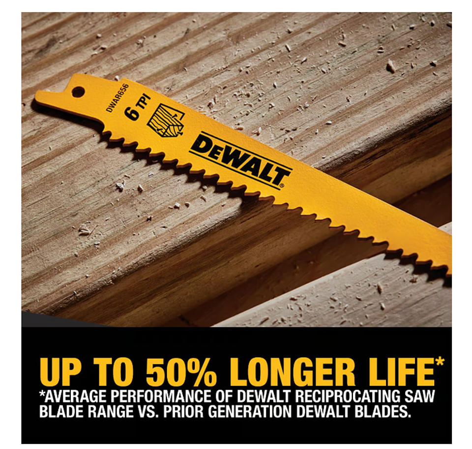 Dewalt 6 Hojas Para Sierra Sable Metal/madera Dw4856  5