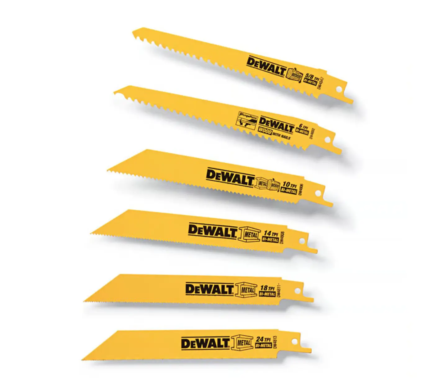 Dewalt 6 Hojas Para Sierra Sable Metal/madera Dw4856  6