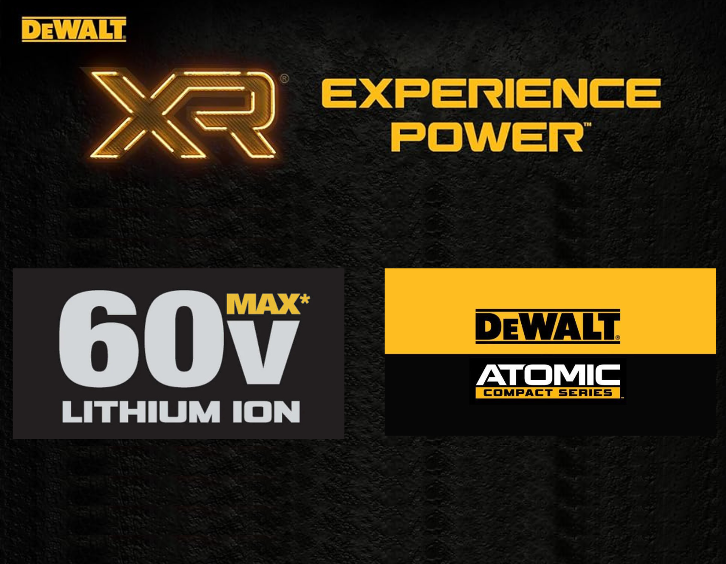 Diferencias entre XR, ATOMIC y 60V MAX en herramientas DeWalt