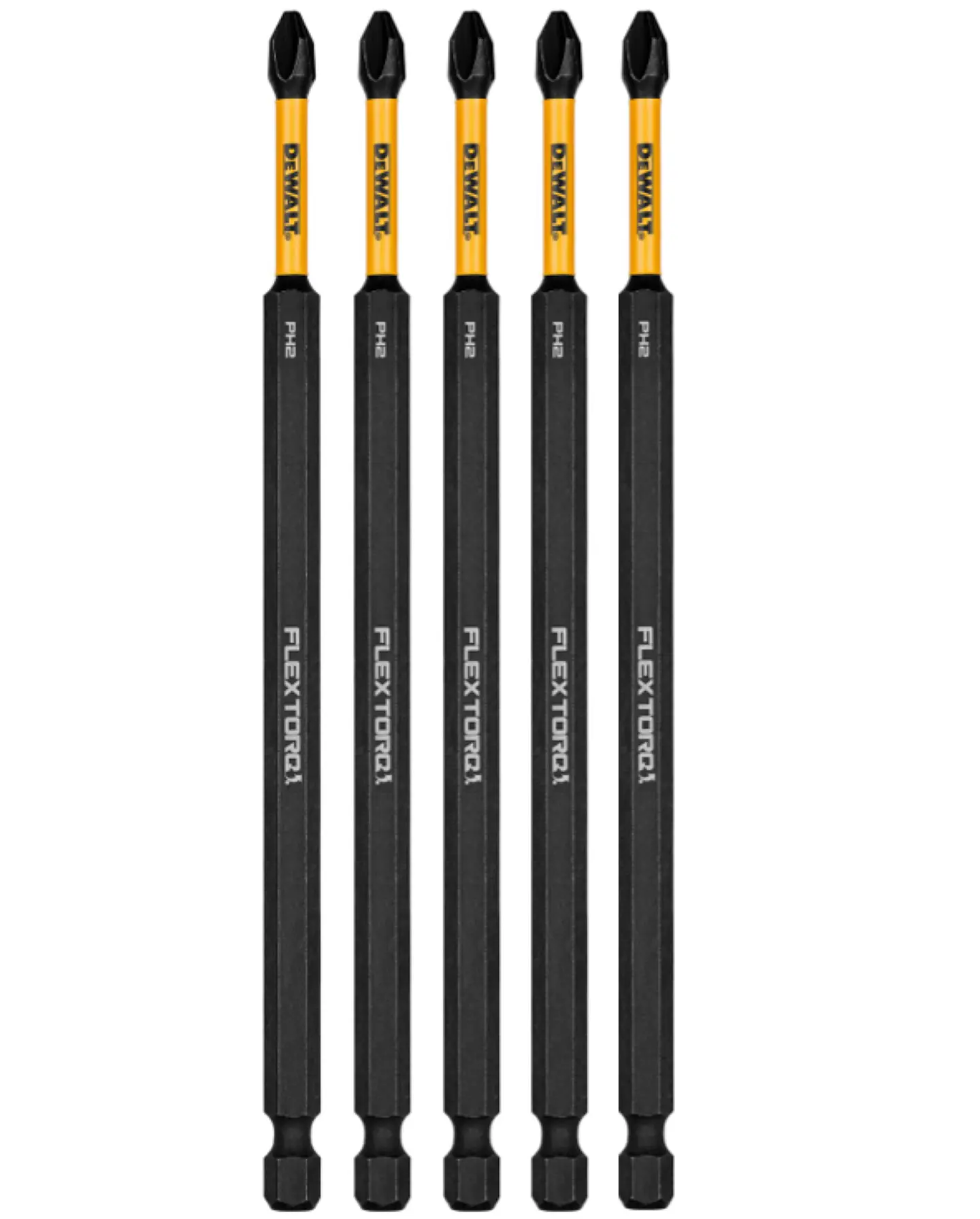 Puntas De Impacto Ph2 Flextorq Dewalt Pack 5 Un. 6 DWAF6PH2IR 1
