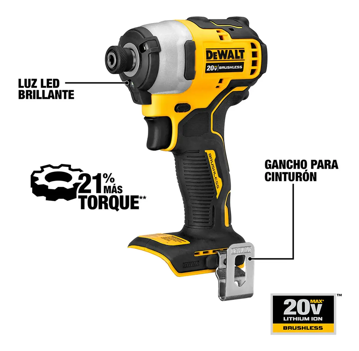 Atornillador De Impacto Dewalt Atomic Dcf809b  3