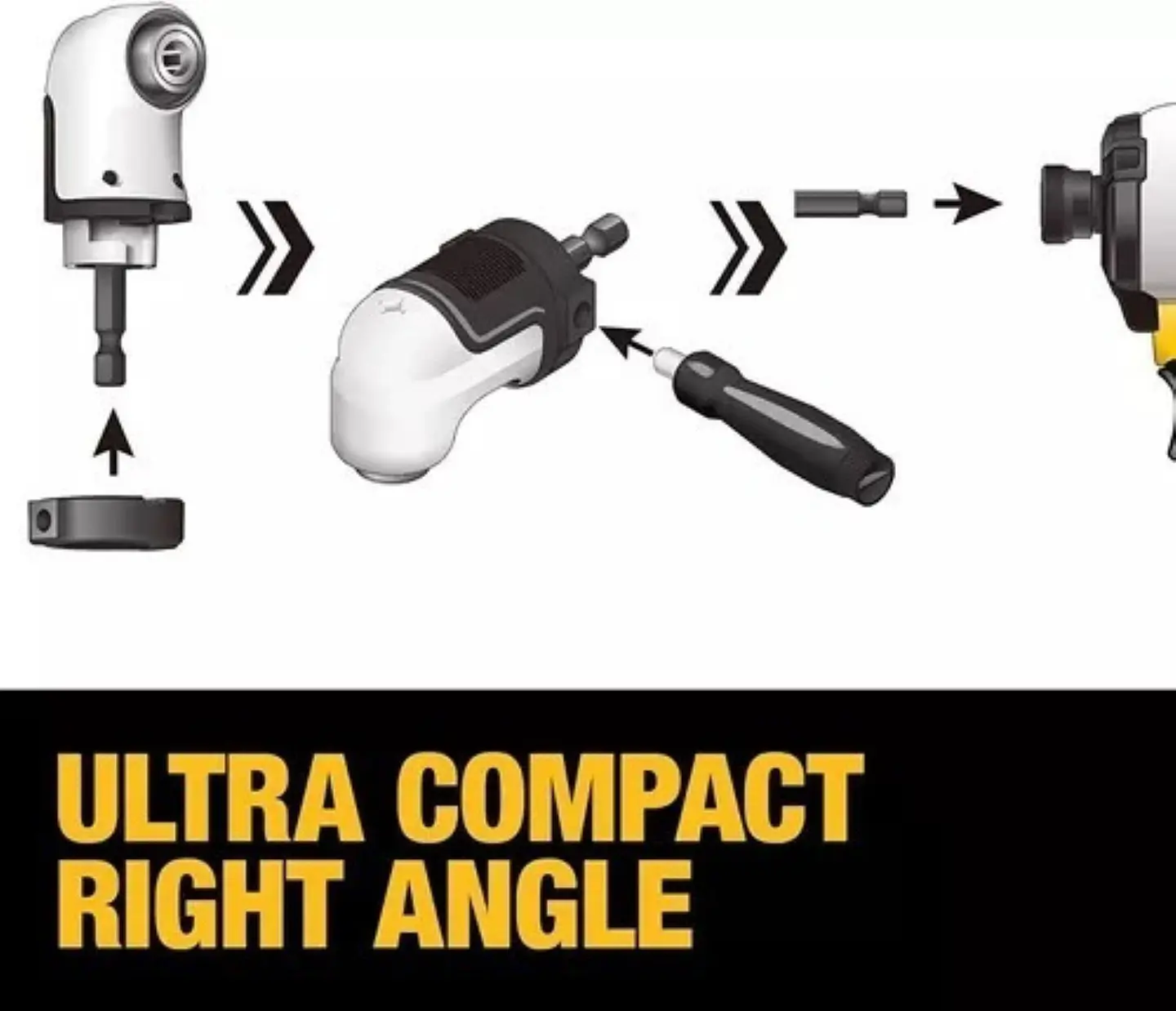 Adaptador Ángulo Recto Dewalt Sistema 4 En 1  2