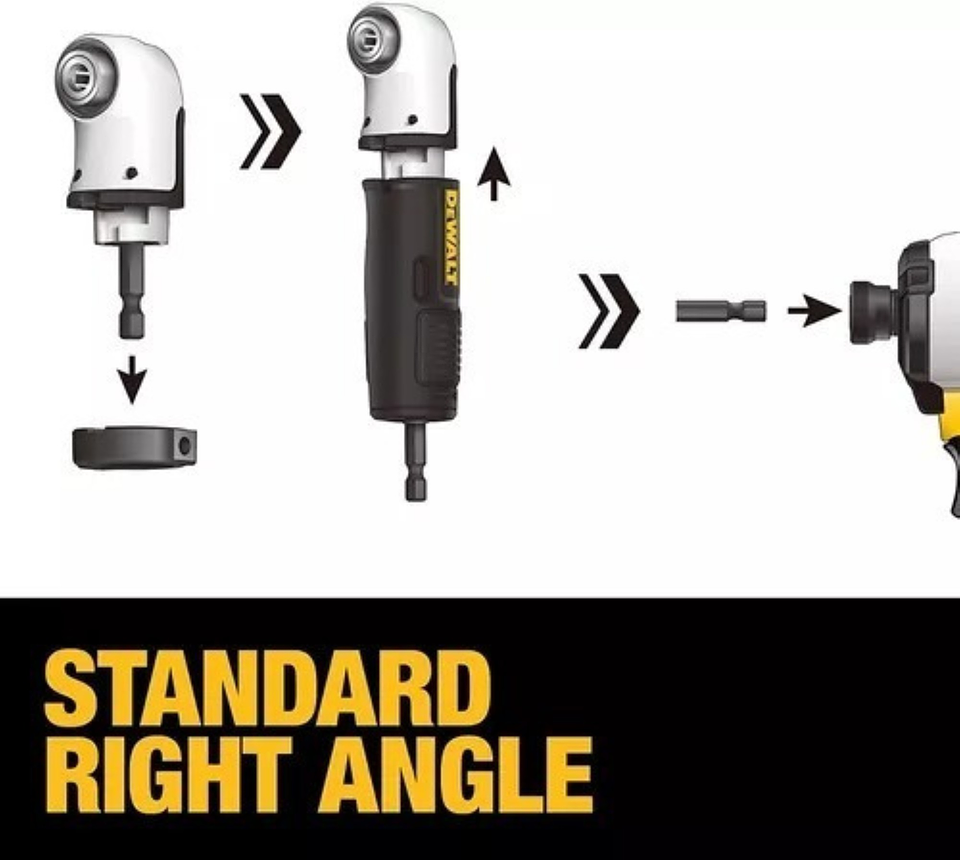 Adaptador Ángulo Recto Dewalt Sistema 4 En 1  3