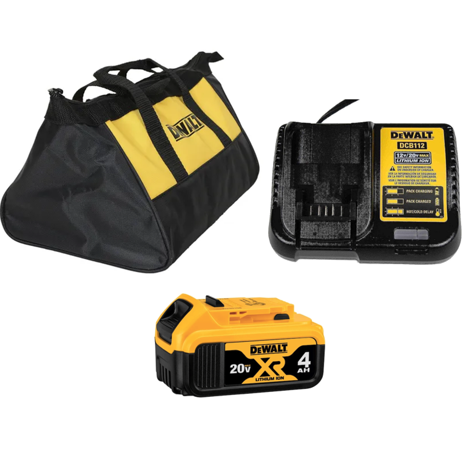 Pack Batería 4,0 Ah + Cargador Dcb 112 Dewalt + Bolso  1