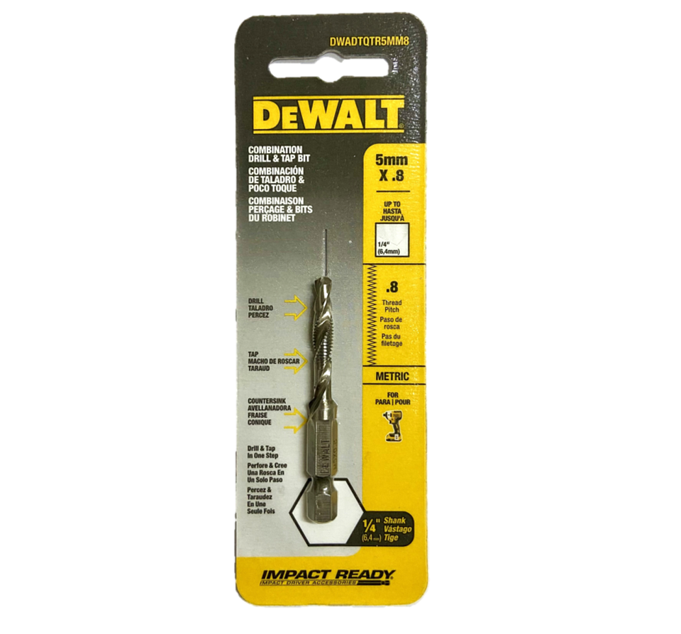 Broca Impacto Punta Macho 5x0,8mm Dewalt Dwadtqtr5mm8 1