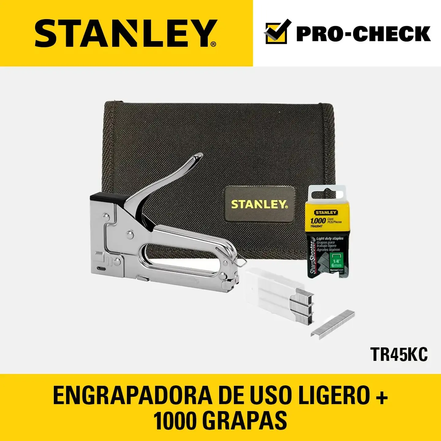 Engrapadora de Uso Ligero Stanley con grapas TR45KC 5