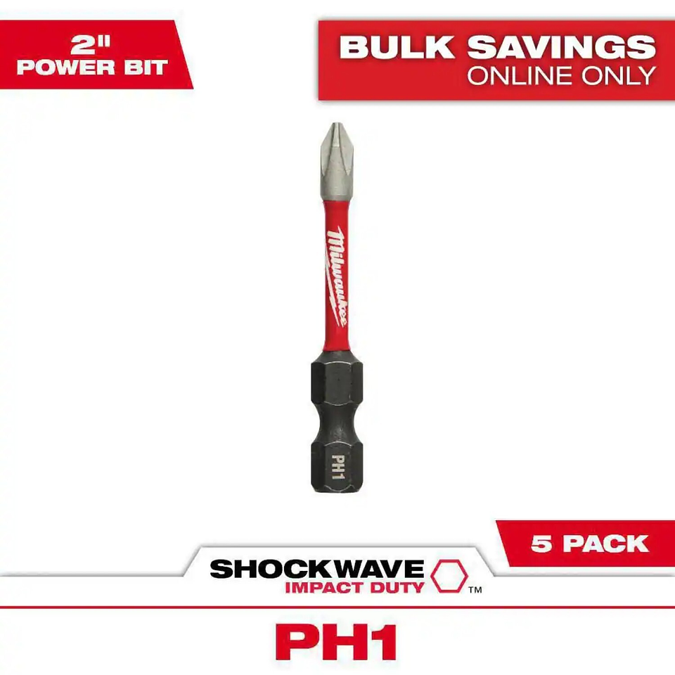 Pack 5 Puntas Impacto Shockwave PH1 2