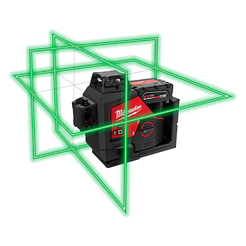 Kit Nivel Láser verde de 3 planos en 360° Milwaukee 3632-21