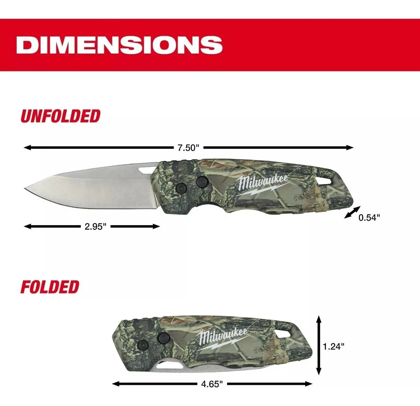 Cuchillo Plegable Camuflaje Milwaukee 48-22-1524 3