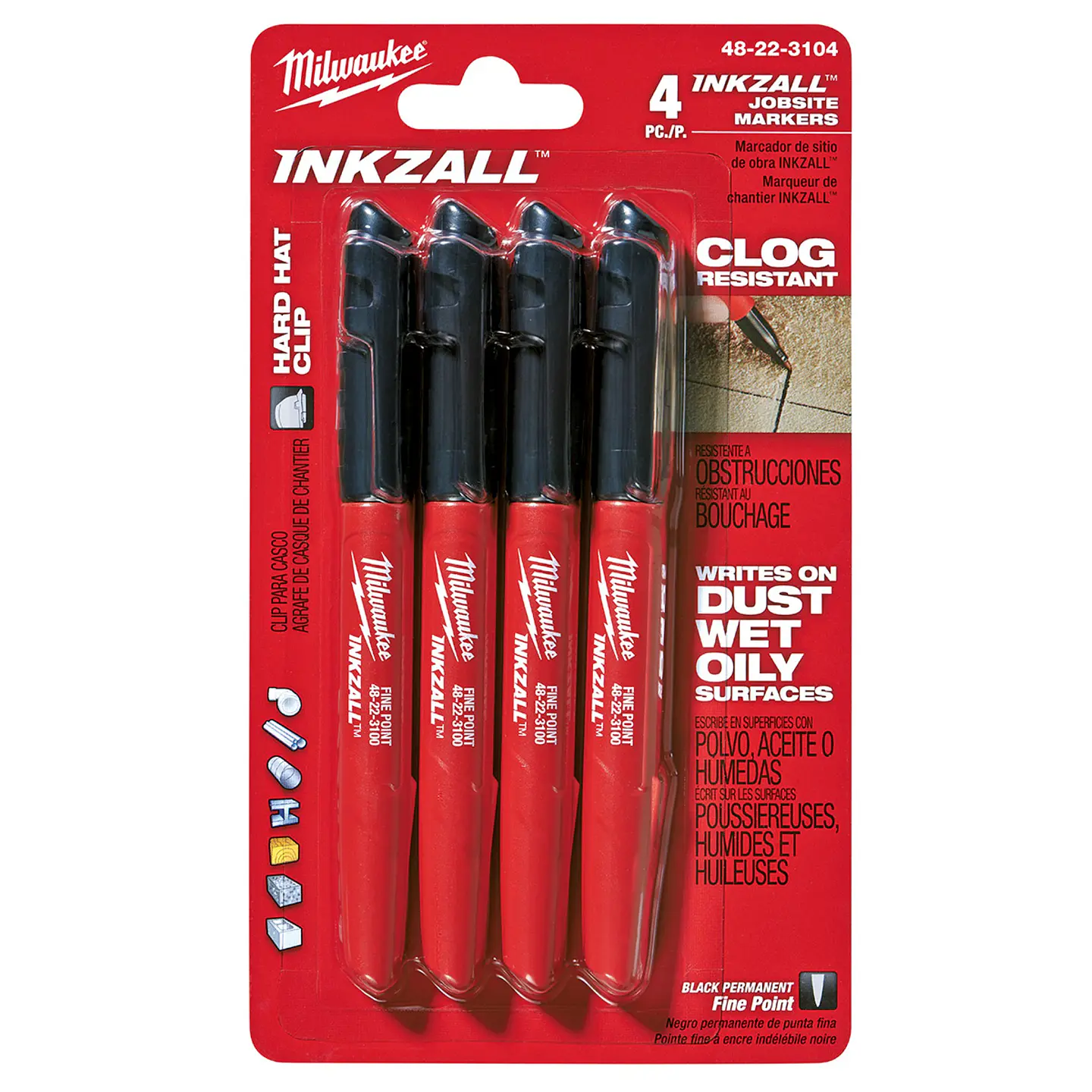 Milwaukee Rotulador Permanente Pack 4 Unidades 1