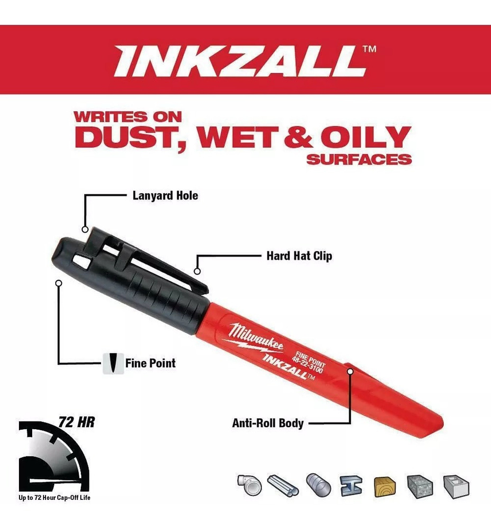 Milwaukee Rotulador Permanente Pack 4 Unidades 4