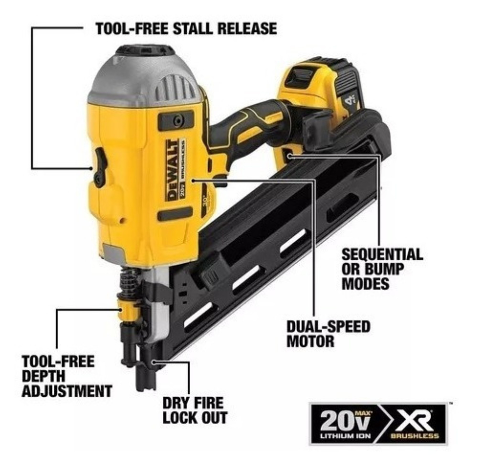 Dewalt Clavadora Dcn692m1 20v Xr Clavos Madera 4