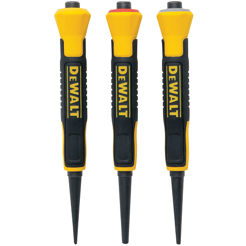 Set De Punzones Para Clavos 3 Pc Dewalt Dwht58018