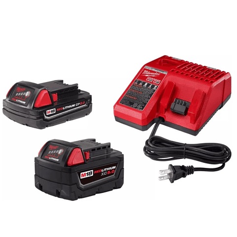 Kit Baterias 5ah + 2ah Redlithium Milwaukee 48-59-1852