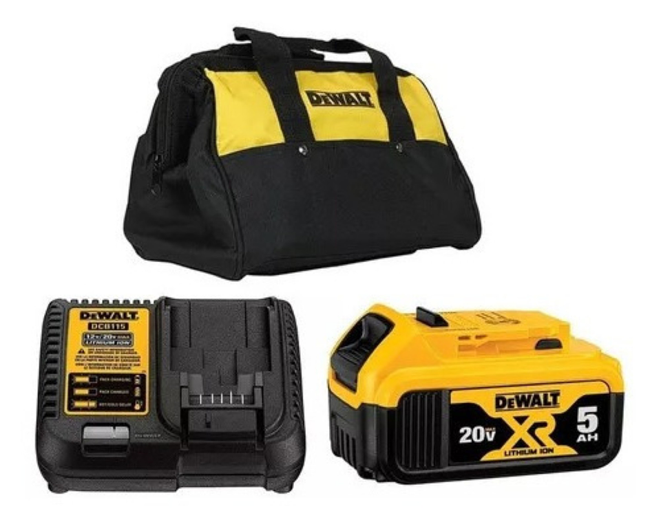 Pack Batería 5,0 Ah + Cargador Dcb 115 Dewalt + Bolso 1