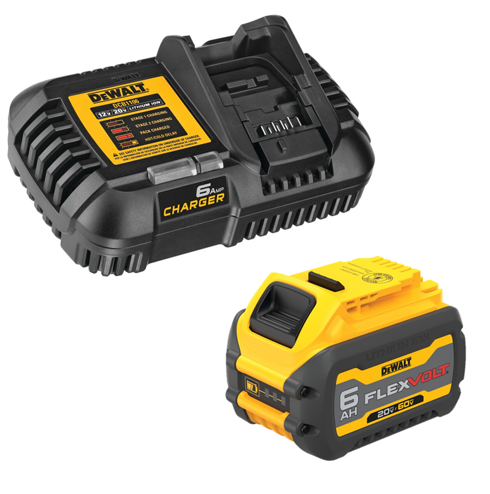 Batería Flexvolt 6ah + Cargador Rápido 1106 6-am Dewalt 1