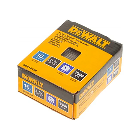 Caja 2500 Clavos Rectos 16ga 1-1/2 Dewalt DCS16150