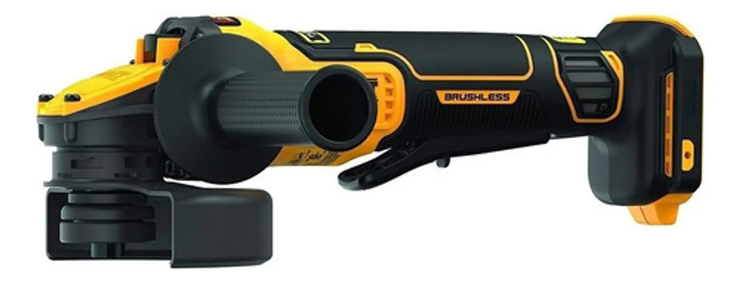 Esmeril Angular Inalámbrico Dewalt Flexvolt Dcg416b Amarillo 1.55 Kw + Accesorio 2