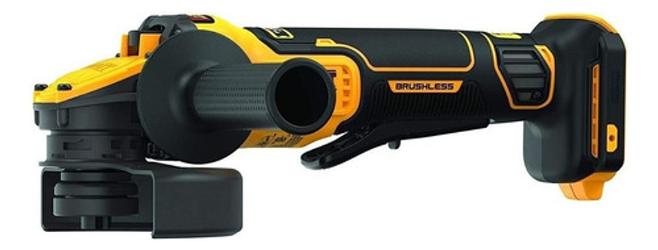 Esmeril Angular Inalámbrico Dewalt Flexvolt Dcg416b Amarillo 1.55 Kw + Accesorio 2