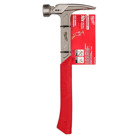 Martillo De 22 Onzas Cara Lisa Mango Shockshield  Milwaukee 