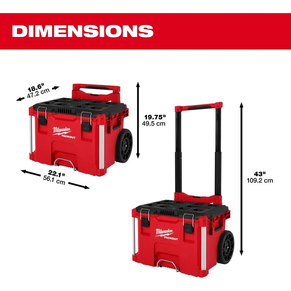 Caja de Herramientas Con Ruedas Packout Milwaukee 48-22-8427 3
